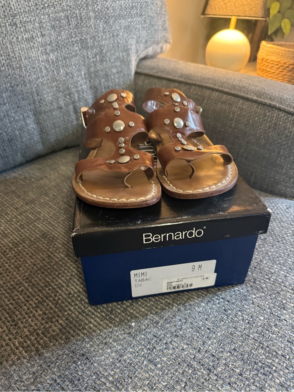 Bernardo Leather Studded Sandals